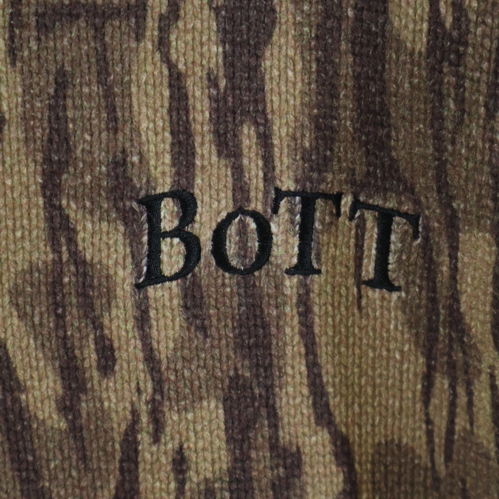 BoTT(ボット) Camo Printed Knit カモ柄 ライトセーター ブラウン 253BoTT27