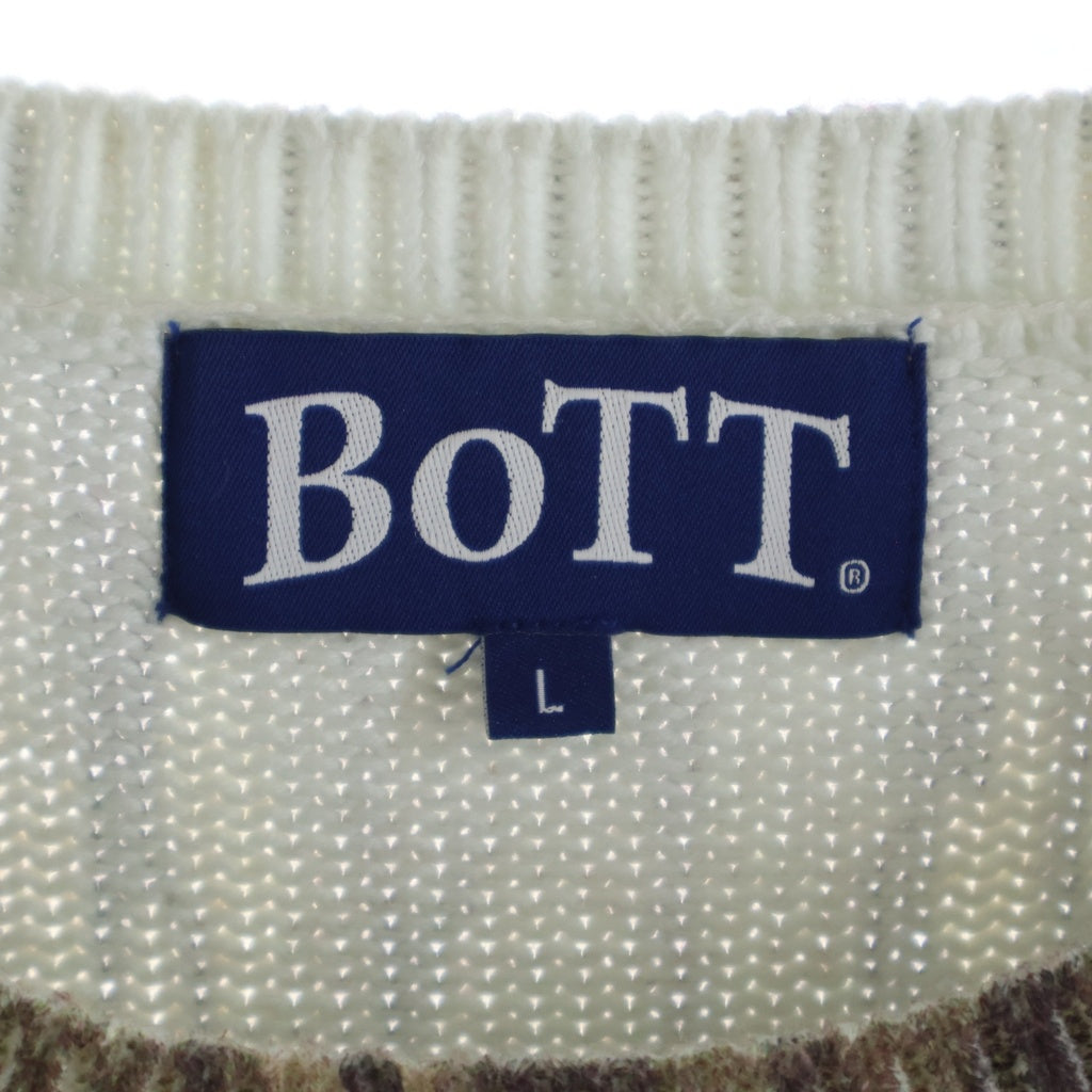 BoTT(ボット) Camo Printed Knit カモ柄 ライトセーター ブラウン