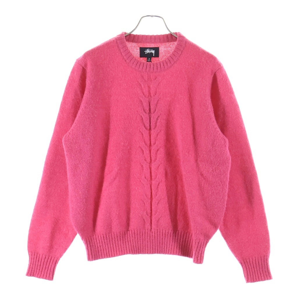 STUSSY(ステューシー) 21AW Double Cable Sweater ダブルケーブル ライトセーター ピンク 117096