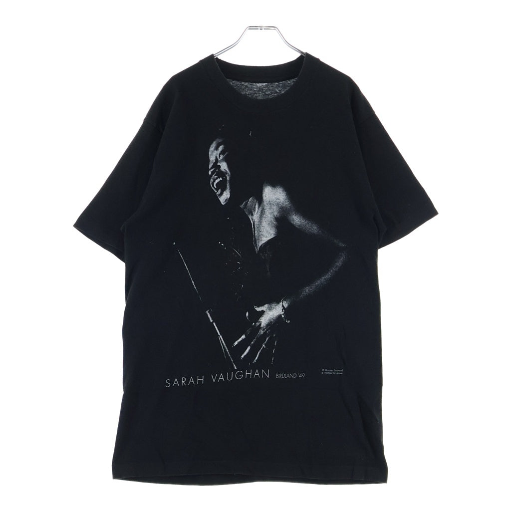 VINTAGE(ヴィンテージ) 90s Sarah Vaughan サラヴォーン フロントプリント 半袖Tシャツカットソー ブラック