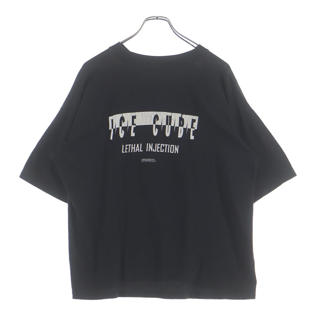 VINTAGE(ヴィンテージ) ICE CUBE LETHAL INJECTION TEE アイスキューブ フロントロゴ 半袖Tシャツカットソー ブラック