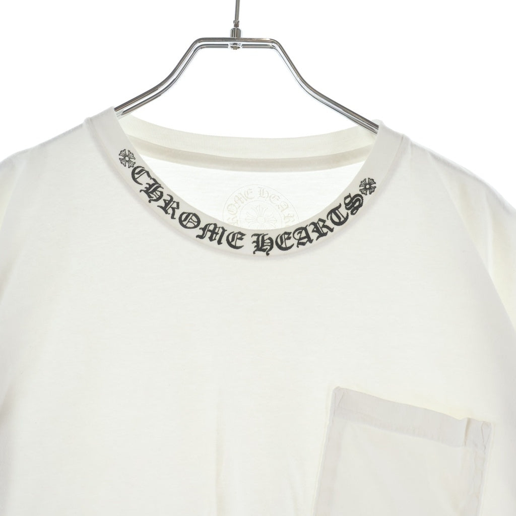 CHROME HEARTS(クロムハーツ) CH T-SHIRT ネックロゴ 半袖Tシャツ カットソー ホワイト