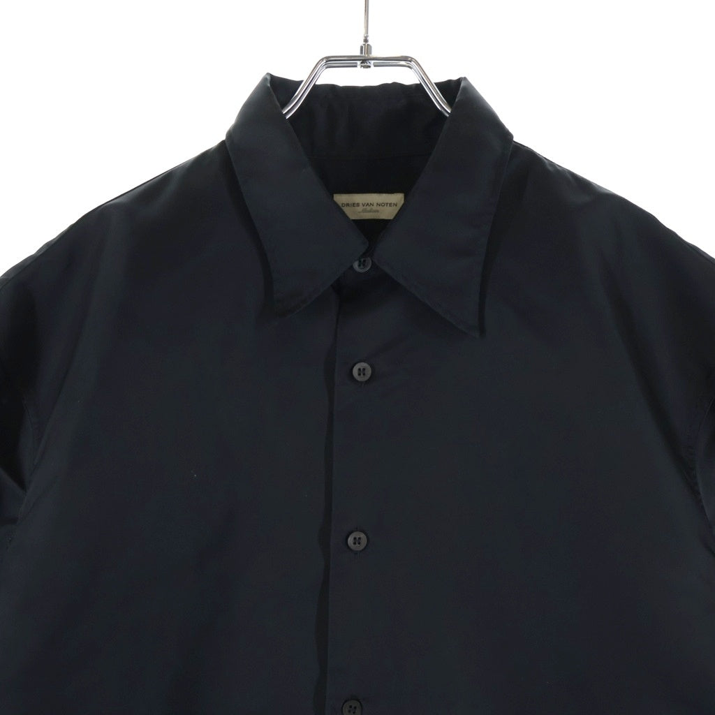 DRIES VAN NOTEN(ドリスヴァンノッテン) CASSIDYE 5079 M.W.SHIRT ナイロン 半袖シャツ ブラック