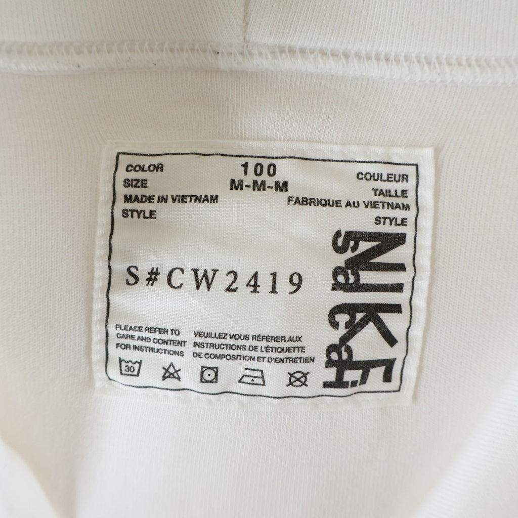Sacai(サカイ) ×NIKE NRG HOODIE ナイキ ナイロン切替プルオーバーパーカー フーディー ホワイト S#CW2419/CW2419-100
