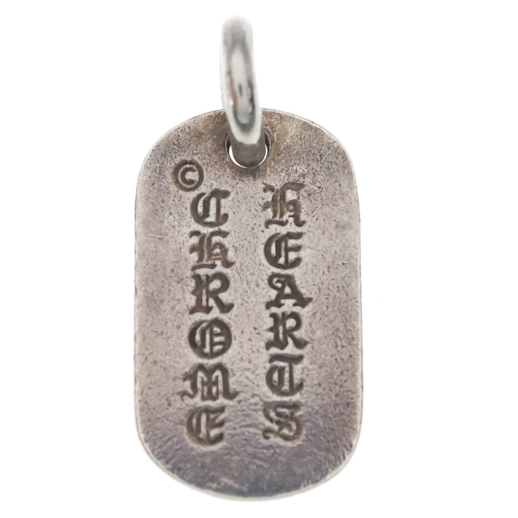 CHROME HEARTS(クロムハーツ) D TAG SML スモールドッグタグ セメタリーエングレイブオールド シルバーネックレストップ レディース