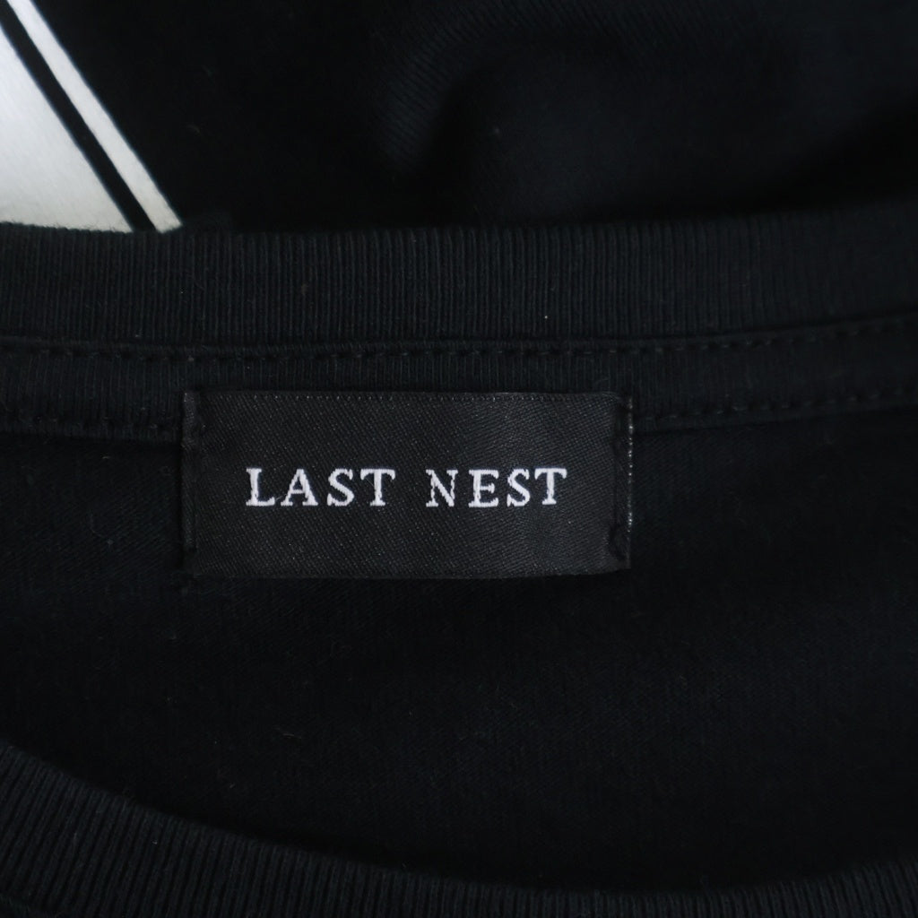 LAST NEST(ラスト ネスト) 26SS CRACKED CROSS LOGO T-SHIRT バック クロスロゴ 半袖カットソー ブラック