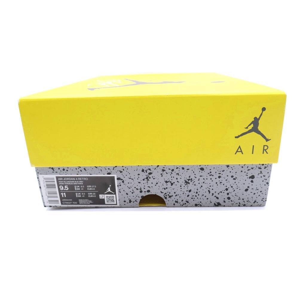 NIKE(ナイキ) AIR JORDAN 4 RETRO TOUR YELLOW CT8527-700 エアジョーダン 4 レトロ ハイカットスニーカー ツアーイエロー US9.5/27.5cm イエロー