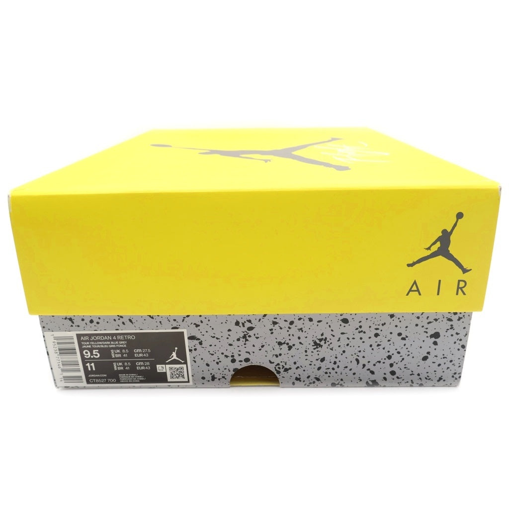 NIKE(ナイキ) AIR JORDAN 4 RETRO TOUR YELLOW CT8527-700 エアジョーダン 4 レトロ ハイカットスニーカー ツアーイエロー US9.5/27.5cm イエロー