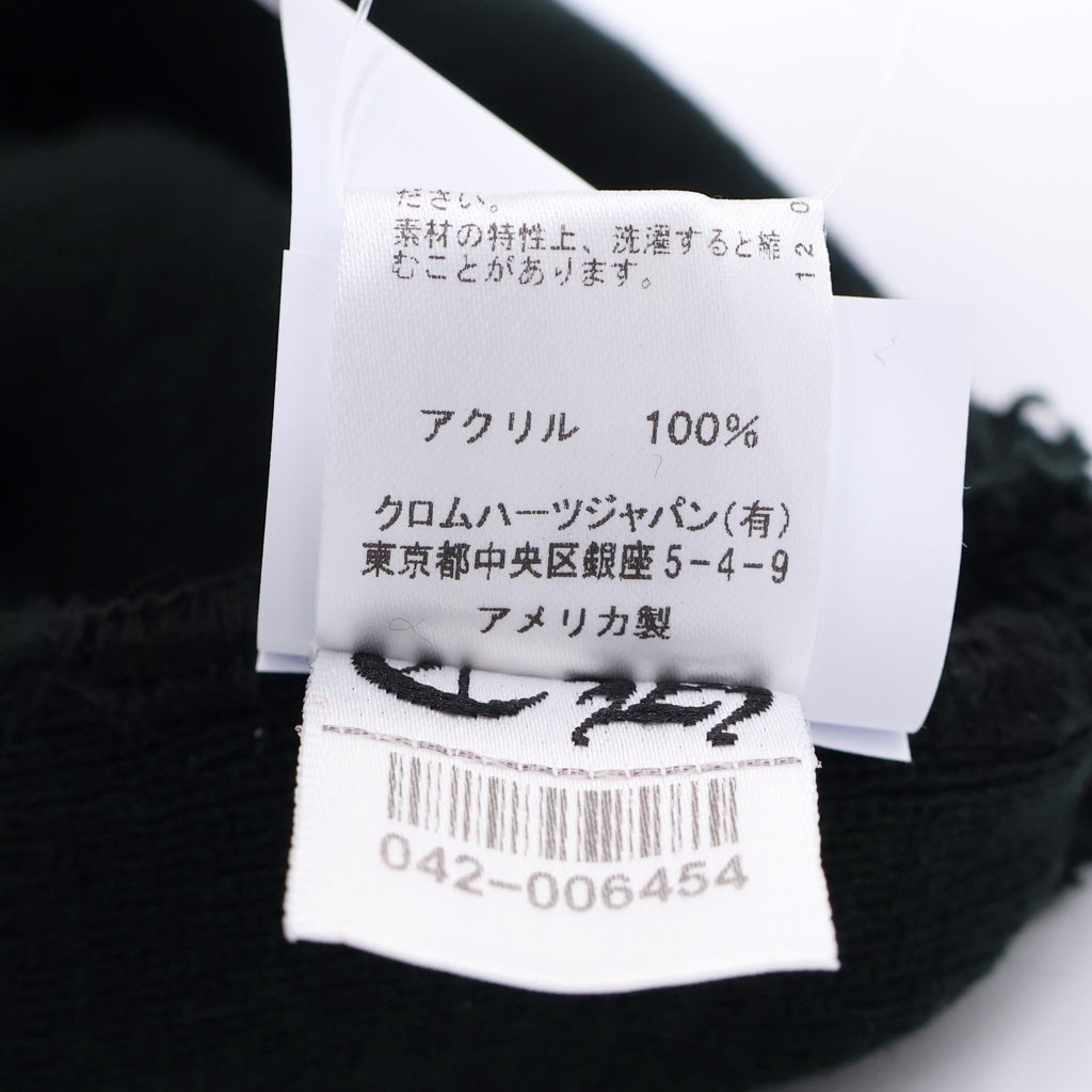 CHROME HEARTS(クロムハーツ) WATCH CAP ワッチキャップ ロゴ刺繍 アクリルビーニー ニットキャップ 帽子 ブラック