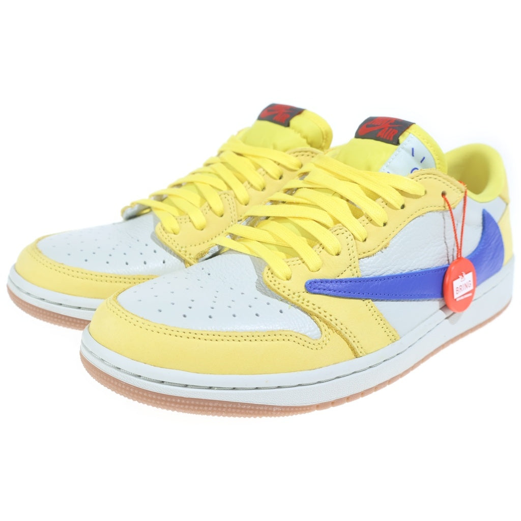 NIKE(ナイキ) ×TRAVIS SCOTT WMNS AIR JORDAN 1 RETRO LOW OG Canary DZ4137-700 トラヴィススコット ウィメンズ エアジョーダン1 ローカットスニーカー US10.5/27.5cm
