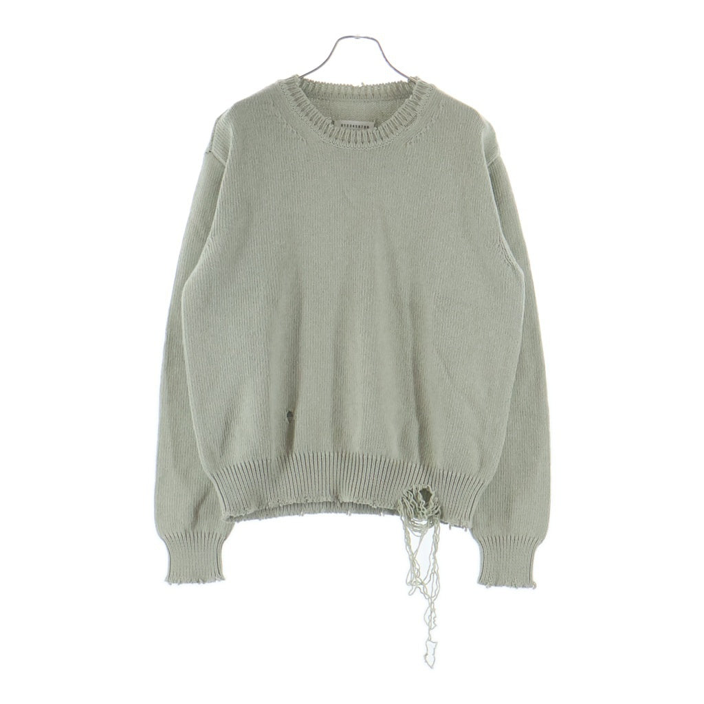 Maison Margiela(メゾンマルジェラ) 20SS デストロイドクルーネックニット 長袖セーター ベージュ S50GP0136