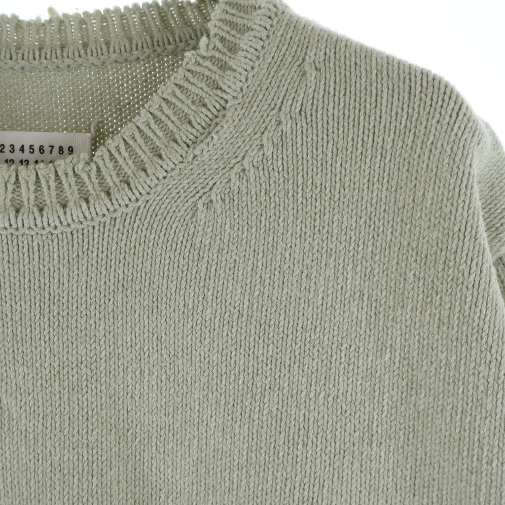 Maison Margiela(メゾンマルジェラ) 20SS デストロイドクルーネックニット 長袖セーター ベージュ S50GP0136