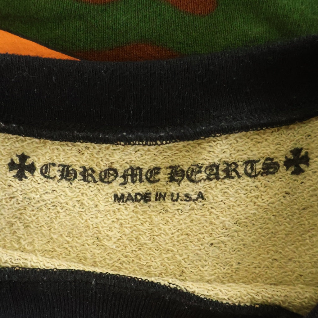 CHROME HEARTS(クロムハーツ) ×MATTY BOY PPO CAUTION CREW マッティボーイ カモフラ総柄 チョンパープリント クルーネックスウェットトレーナー カーキ