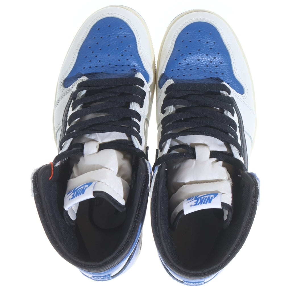 NIKE(ナイキ) ×TRAVIS SCOTT ×FRAGMENT AIR JORDAN 1 RETRO HIGH OG SP MILITARY BLUE DH3227-105 エアジョーダン1 ハイカットスニーカー US10/28.0cm