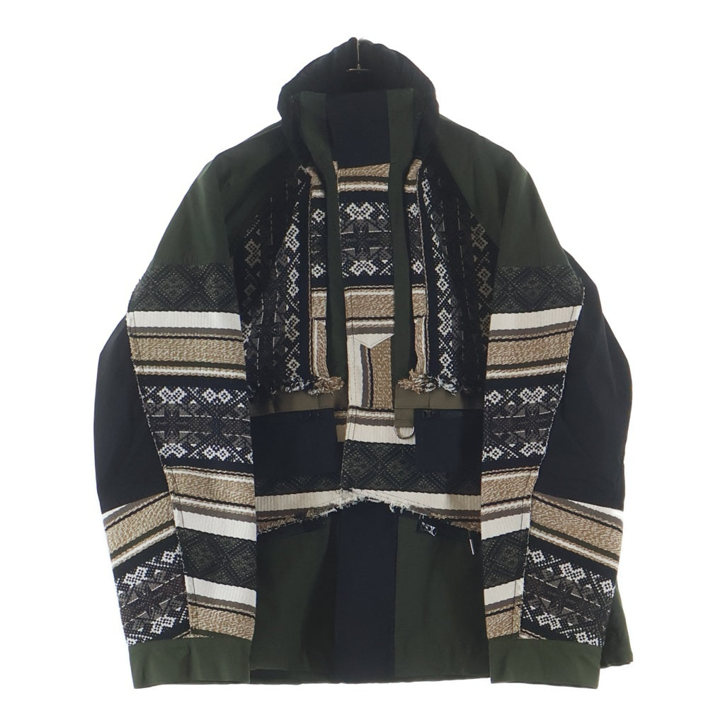 Sacai(サカイ) 22SS Rug Jacquard Blouson ジップアップ ラグジャガードブルゾン カーキ 22-02745M