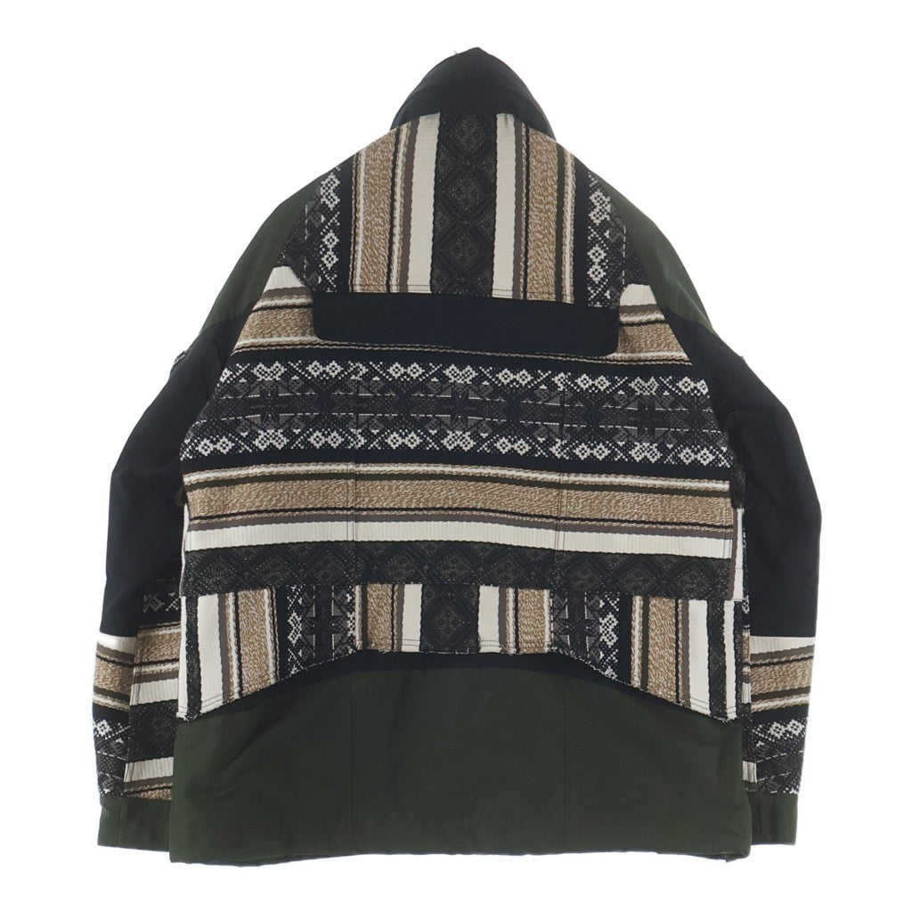 Sacai(サカイ) 22SS Rug Jacquard Blouson ジップアップ ラグジャガードブルゾン カーキ 22-02745M