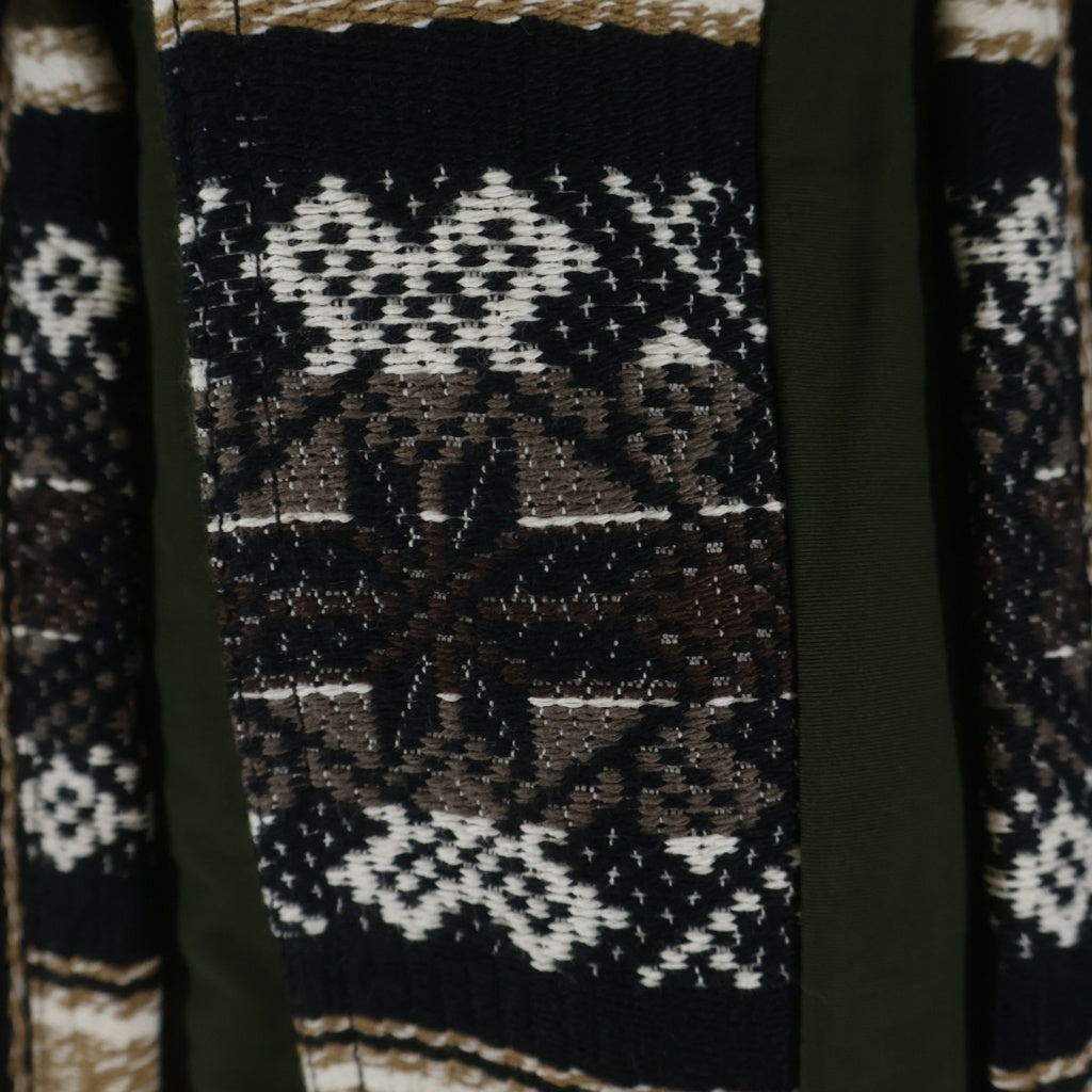 Sacai(サカイ) 22SS Rug Jacquard Blouson ジップアップ ラグジャガードブルゾン カーキ 22-02745M