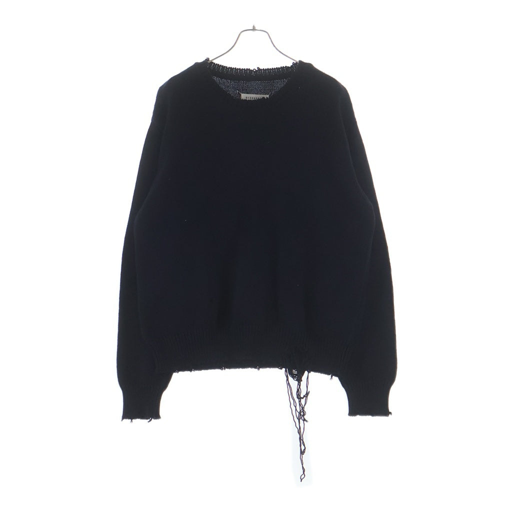Maison Margiela(メゾンマルジェラ) 20SS デストロイドクルーネックニット 長袖セーター ブラック S50GP0136