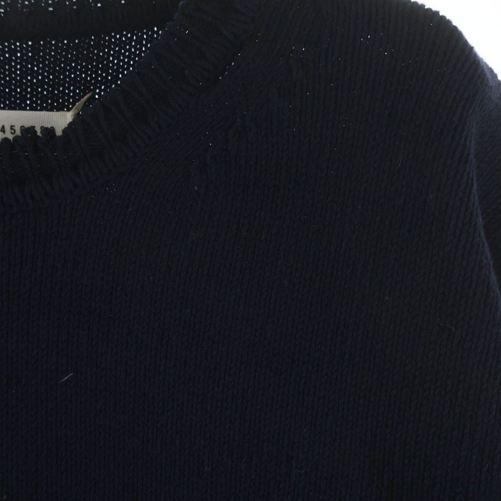 Maison Margiela(メゾンマルジェラ) 20SS デストロイドクルーネックニット 長袖セーター ブラック S50GP0136