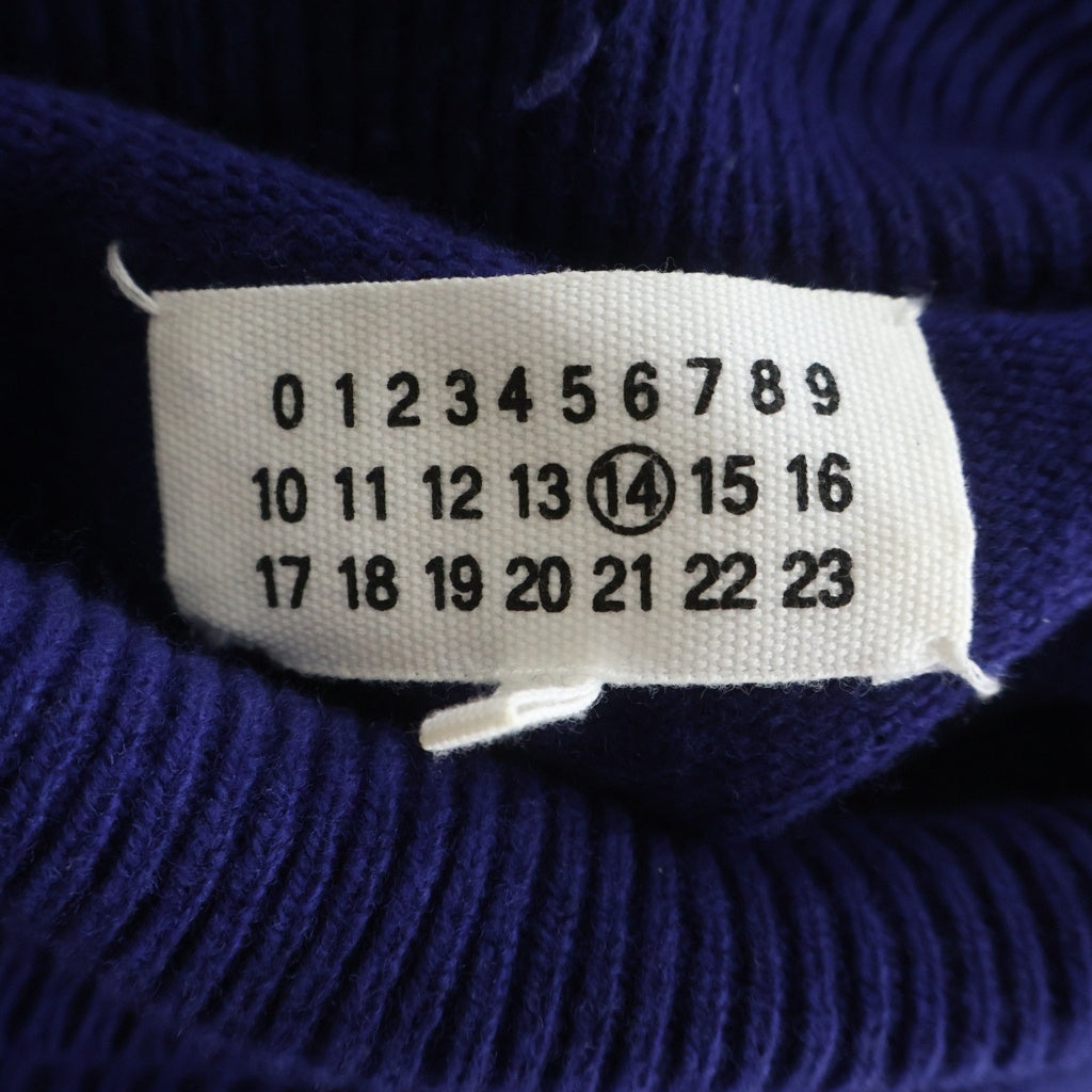 Maison Margiela(メゾンマルジェラ) 19AW ラインタートルネックニット カシミヤ混 パープル S50HA0904