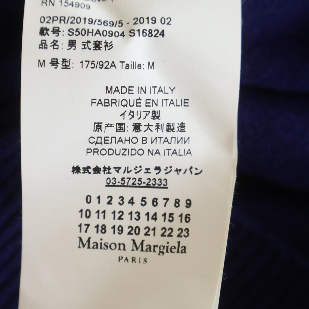 Maison Margiela(メゾンマルジェラ) 19AW ラインタートルネックニット カシミヤ混 パープル S50HA0904
