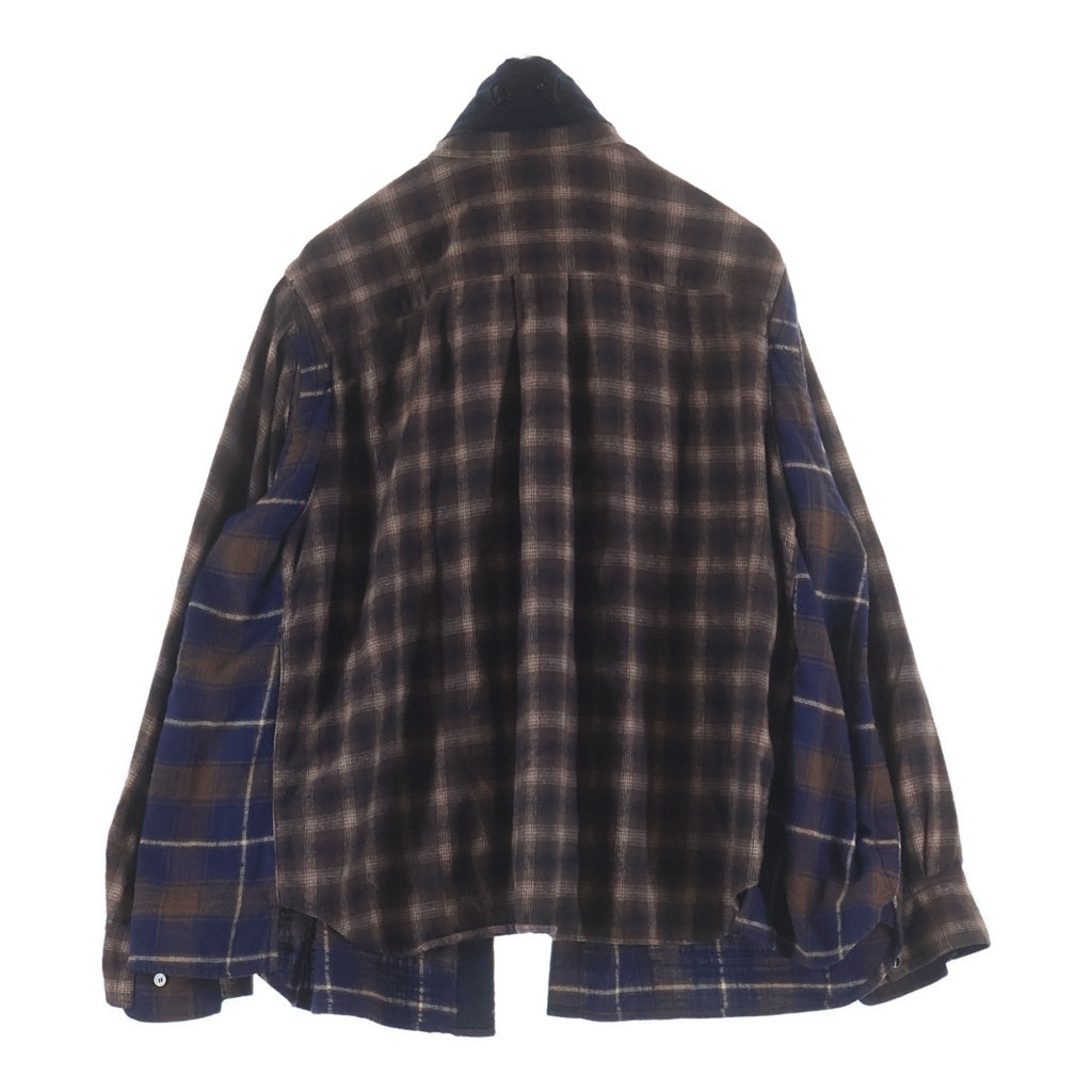 Sacai(サカイ) 20SS レイヤードチェック フランネル長袖シャツ マルチカラー 20-02237M