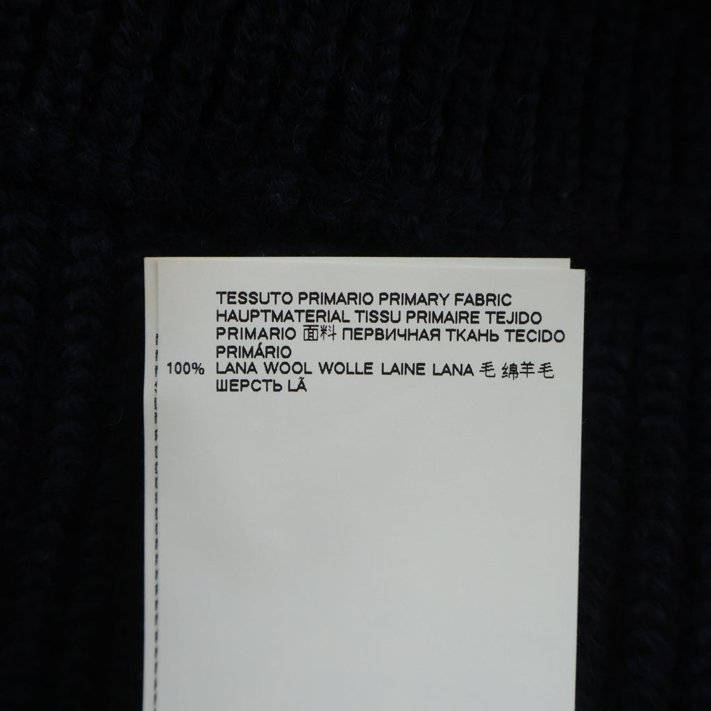 Maison Margiela(メゾンマルジェラ) 20AW DRIVERS KNIT ドライバーズウールニット ジップアップ長袖セーター ネイビー S50GP0143