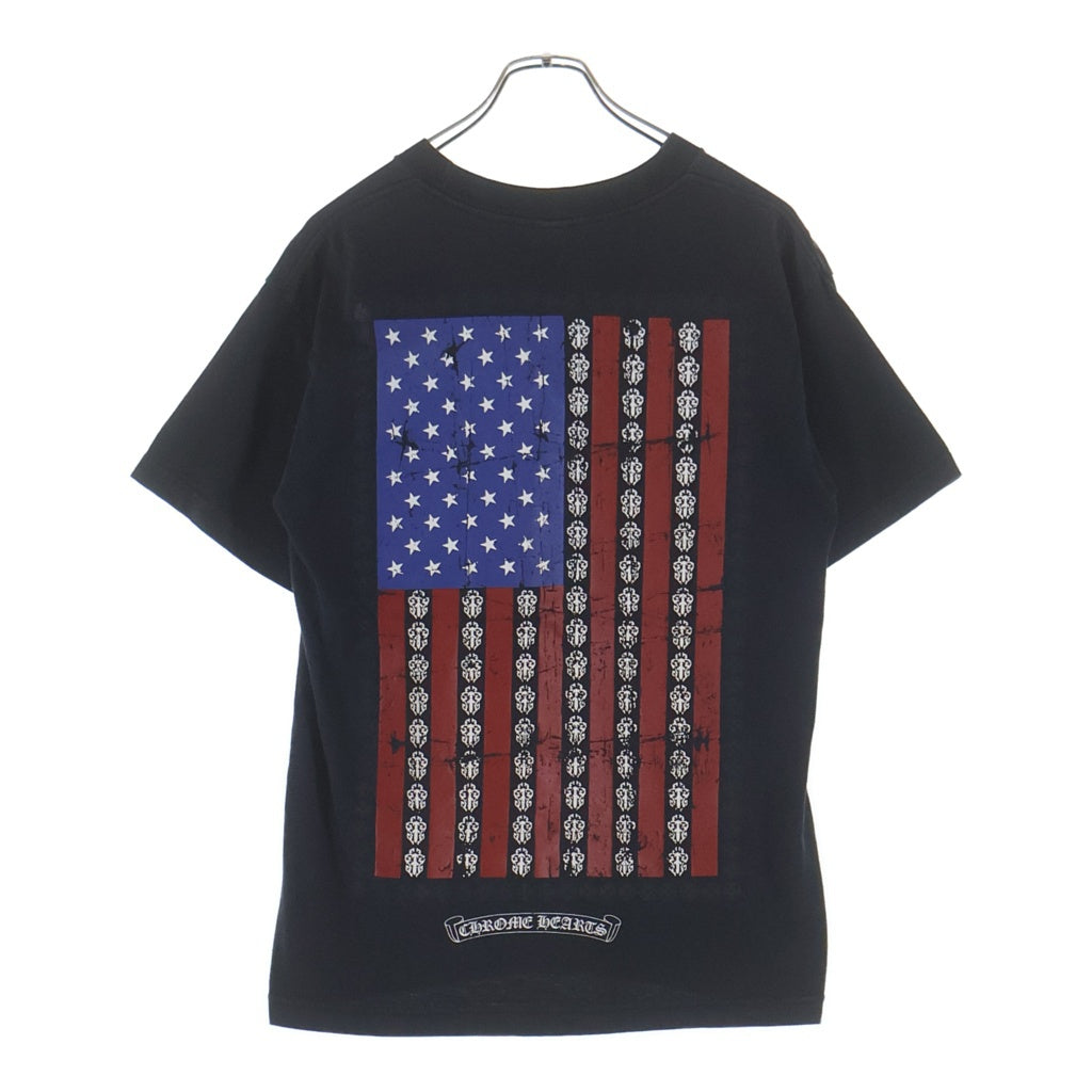 CHROME HEARTS(クロムハーツ) American Flag Dagger Tee アメリカンフラッグダガーTシャツ 半袖カットソー ブラック