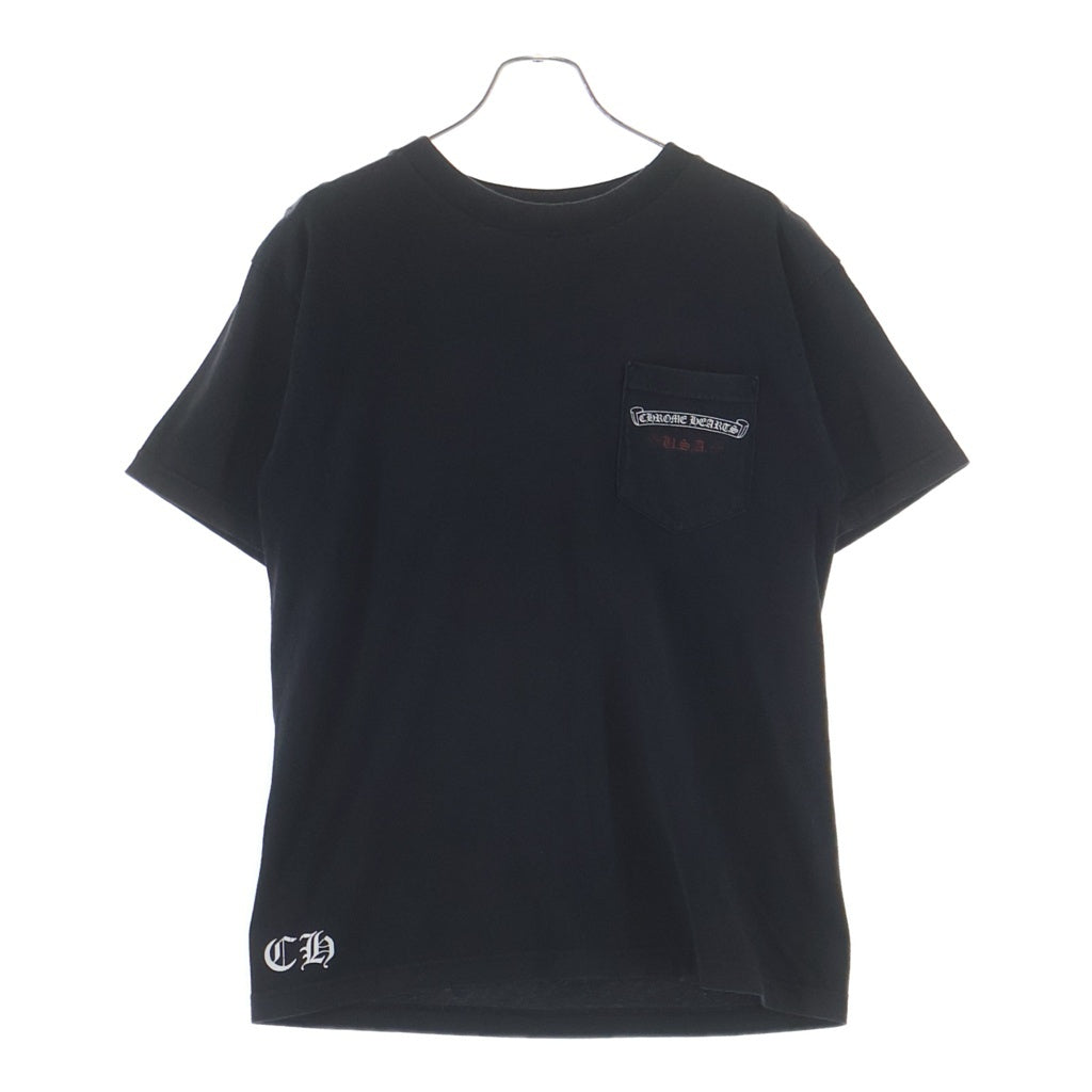 CHROME HEARTS(クロムハーツ) American Flag Dagger Tee アメリカンフラッグダガーTシャツ 半袖カットソー ブラック
