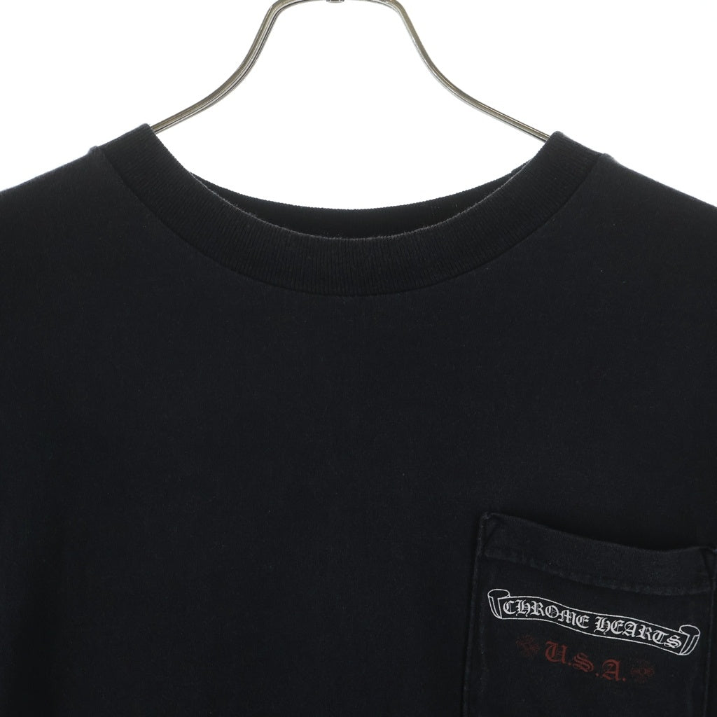 CHROME HEARTS(クロムハーツ) American Flag Dagger Tee アメリカンフラッグダガーTシャツ 半袖カットソー ブラック