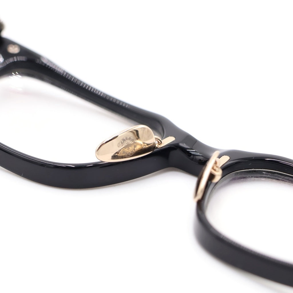 CHROME HEARTS(クロムハーツ) SPUR EM ウェリントン サングラス アイウェア メガネ ブラック/ゴールド