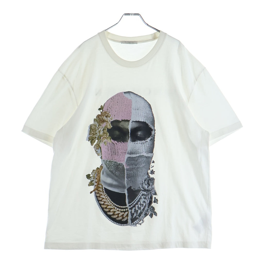 ih nom uh nit PARIS(インノミネイトパリス) FLORAL-PRINT TEE フロントプリント フローラル 半袖Tシャツ カットソー ホワイト