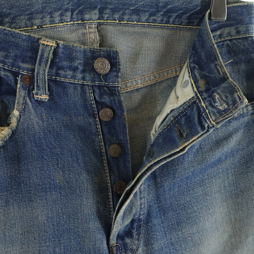 Levi's(リーバイス) 50-60s 501XX BIGE Vステッチ 隠しリベット ボタン