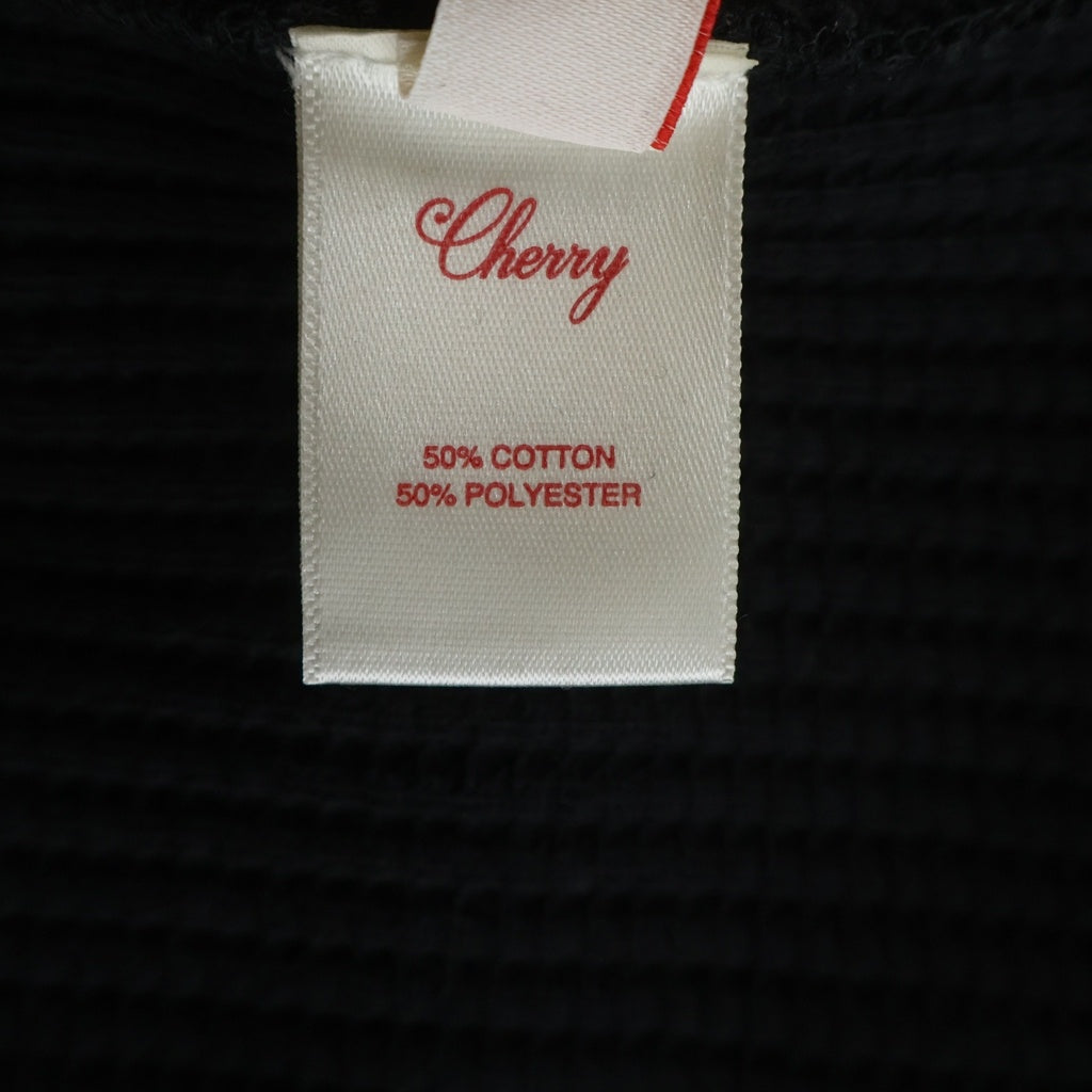 NO BRAND(ノーブランド) Cherry（チェリー)Best West Thermal サーマル 長袖Tシャツ ロングスリーブカットソー ブラック