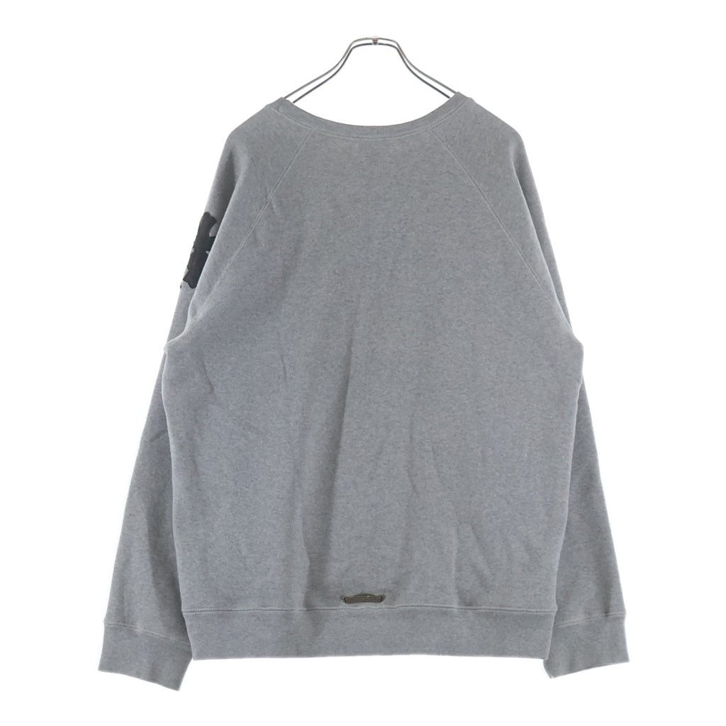 CHROME HEARTS(クロムハーツ) Y NOT SWTSHRT GYN U PAPER JAM クロスパッチ付きクルーネックスウェット グレー