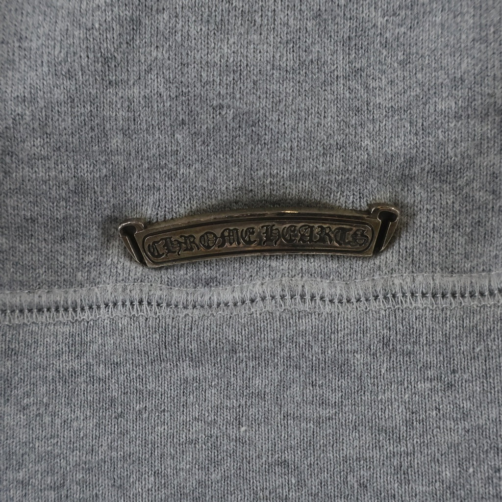 CHROME HEARTS(クロムハーツ) Y NOT SWTSHRT GYN U PAPER JAM クロスパッチ付きクルーネックスウェット グレー