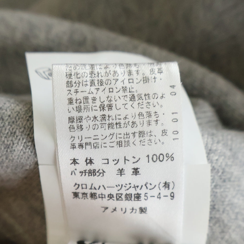 CHROME HEARTS(クロムハーツ) Y NOT SWTSHRT GYN U PAPER JAM クロスパッチ付きクルーネックスウェット グレー