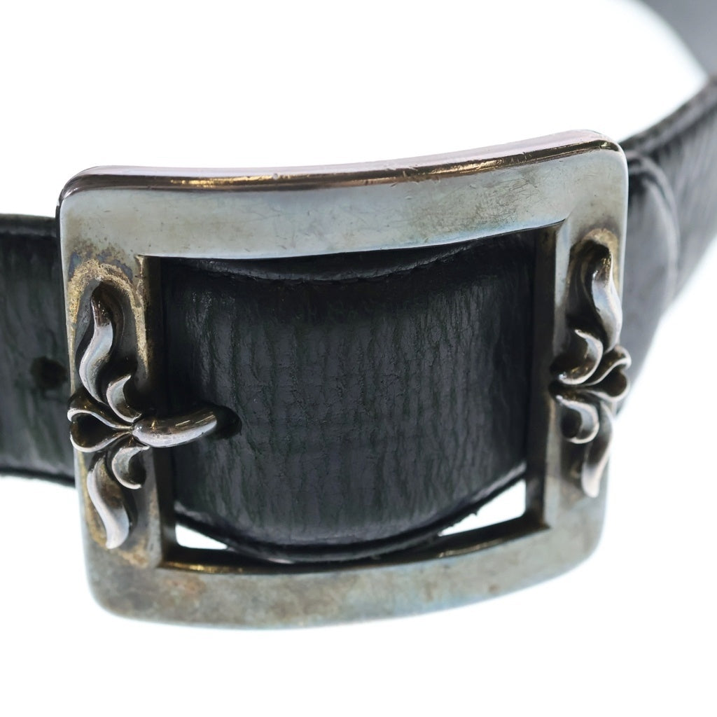 CHROME HEARTS(クロムハーツ) 1.5 OTJ BELT フィリグリーOTJ レザーベルト ブラック/シルバー