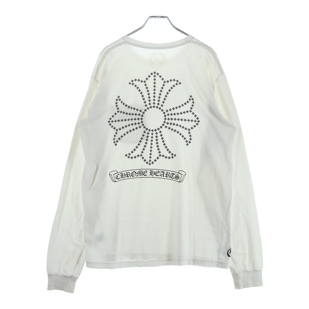 CHROME HEARTS(クロムハーツ) CH L/S TEE バックCHプラスプリント 長袖 ロングスリーブカットソー ロンT ホワイト