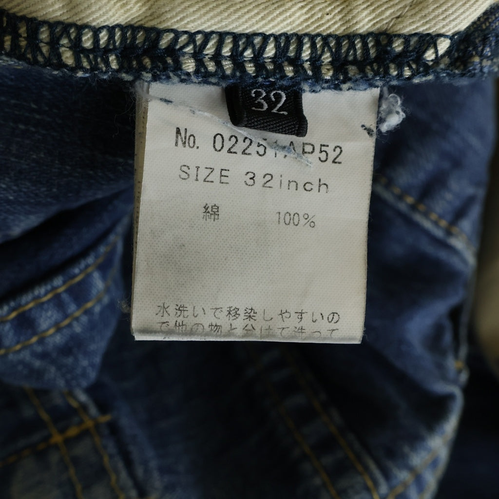 HYSTERIC GLAMOUR(ヒステリックグラマー) 25SS WAP加工 ペイント バギーストレートデニムパンツ インディゴ 02251AP52