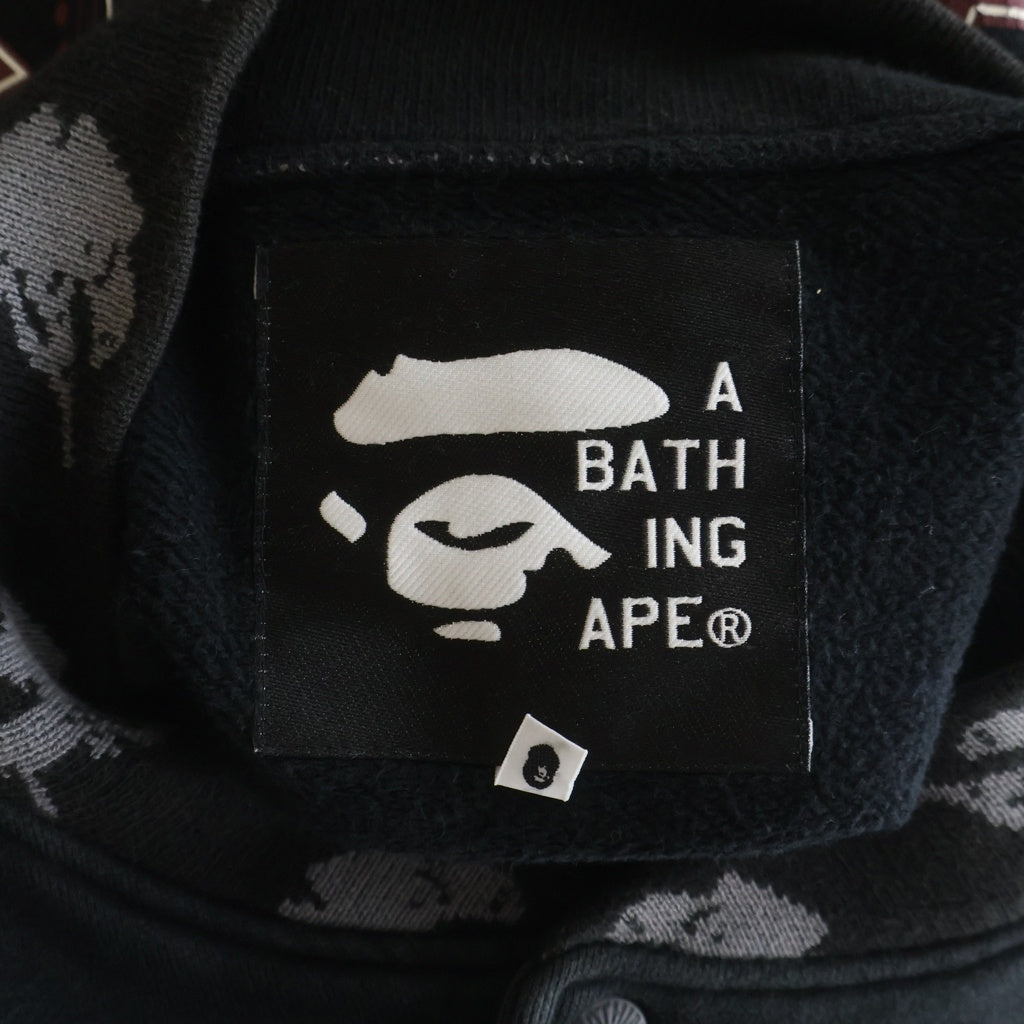 A BATHING APE(アベイシングエイプ) ×STASH BAPE SOLDIER VARSITY JACKET スタッシュ ヴァーシティージャケット ブルゾン ブラック