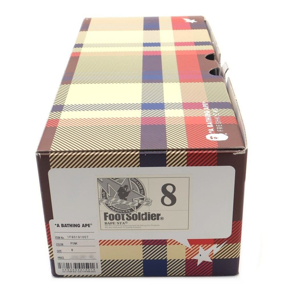 A BATHING APE(アベイシングエイプ) ABC CAMO APE STA HI カモ柄 ローカットスニーカー ピンク US8/26cm