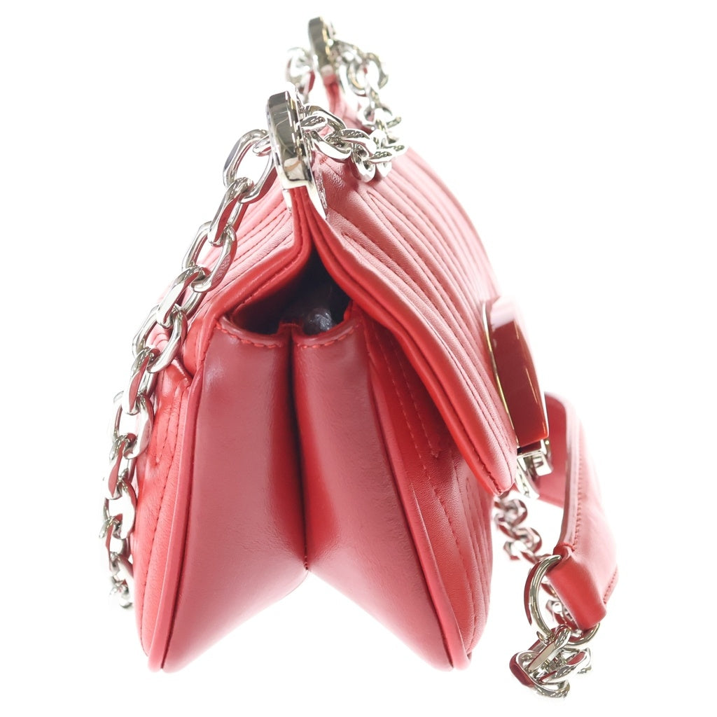 KENZO(ケンゾー) 19AW Tali Eye Embellished Quilted Leather Shoulder Bag タリ アイモチーフショルダーバッグ レザー レッド レディース