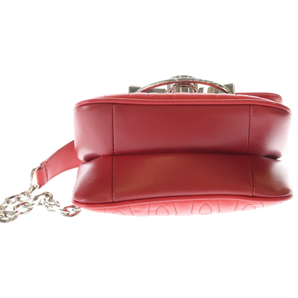 KENZO(ケンゾー) 19AW Tali Eye Embellished Quilted Leather Shoulder Bag タリ アイモチーフショルダーバッグ レザー レッド レディース