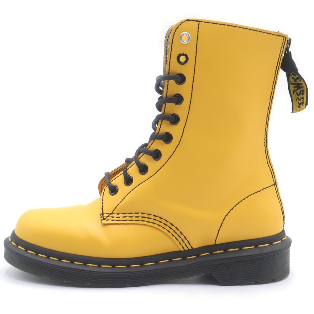 Dr.Martens(ドクターマーチン) ×Y's 10EYE 10HOLE BOOT 10ホールブーツ レースアップブーツ イエロー US6/24cm AW006 CK06U レディース