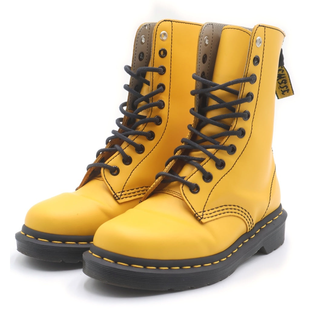 Dr.Martens(ドクターマーチン) ×Y's 10EYE 10HOLE BOOT 10ホールブーツ レースアップブーツ イエロー US6/24cm AW006 CK06U レディース