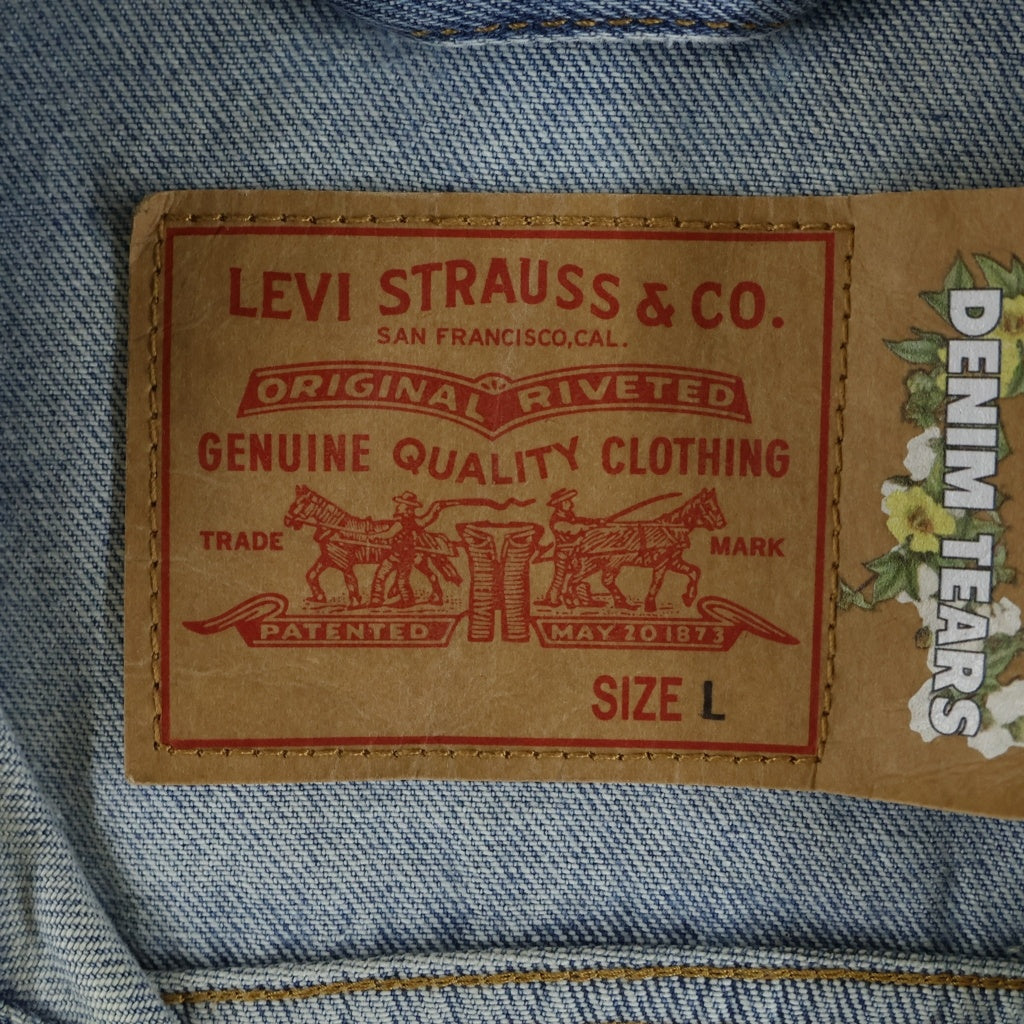 DENIM TEARS(デニムティアーズ) × Levi's TYPE-2 ALL OVER WREATH LIGHT WASH リーバイス 花柄デニムジャケット インディゴ PC9-A2318-0003