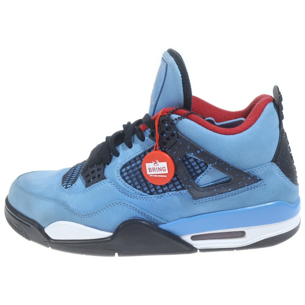 NIKE(ナイキ) ×TRAVIS SCOTT AIR JORDAN 4 RETRO CACTUS JACK 308497-406 トラヴィススコット エアジョーダン 4 ハイカットスニーカー ブルー US10/28.0cm