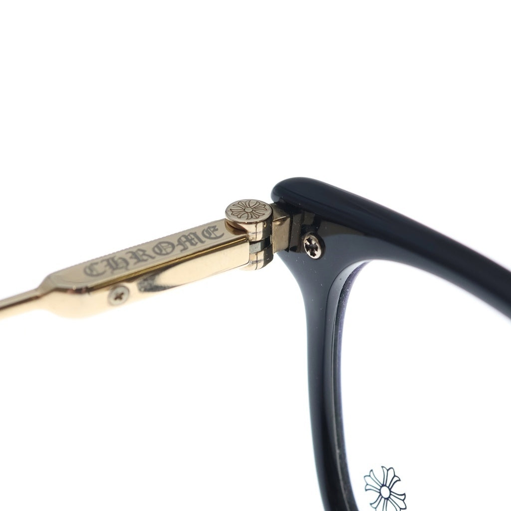 CHROME HEARTS(クロムハーツ) SLAG Plated サイドクロス サングラス アイウェア 眼鏡 ブラック/ゴールド