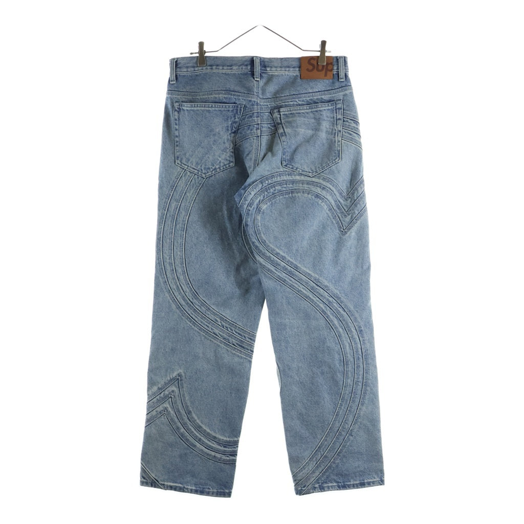 SUPREME(シュプリーム) 24SS S Logo Loose Fit Jean Sロゴ ルーズフィットジーンズ ジップフライ デニムパンツ インディゴ